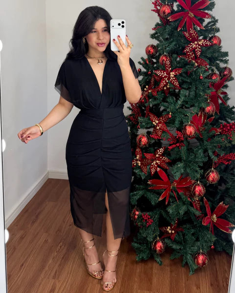 Vestido Tubinho Tule