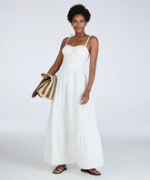 Vestido Midi de Sarja com Amarração