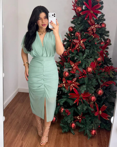 Vestido Tubinho Tule